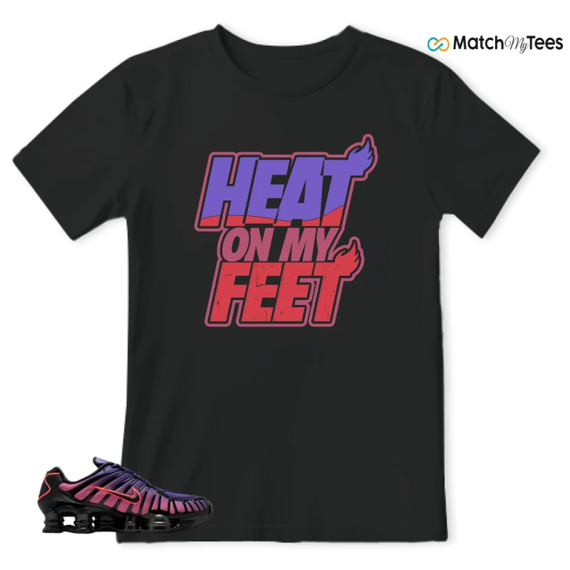 NIKE SHOX TL COURT PURPLE METALLIC BLACK SNEAKER Matching Tees t-shirt