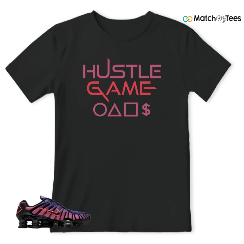 NIKE SHOX TL COURT PURPLE METALLIC BLACK SNEAKER Matching Tees t-shirt