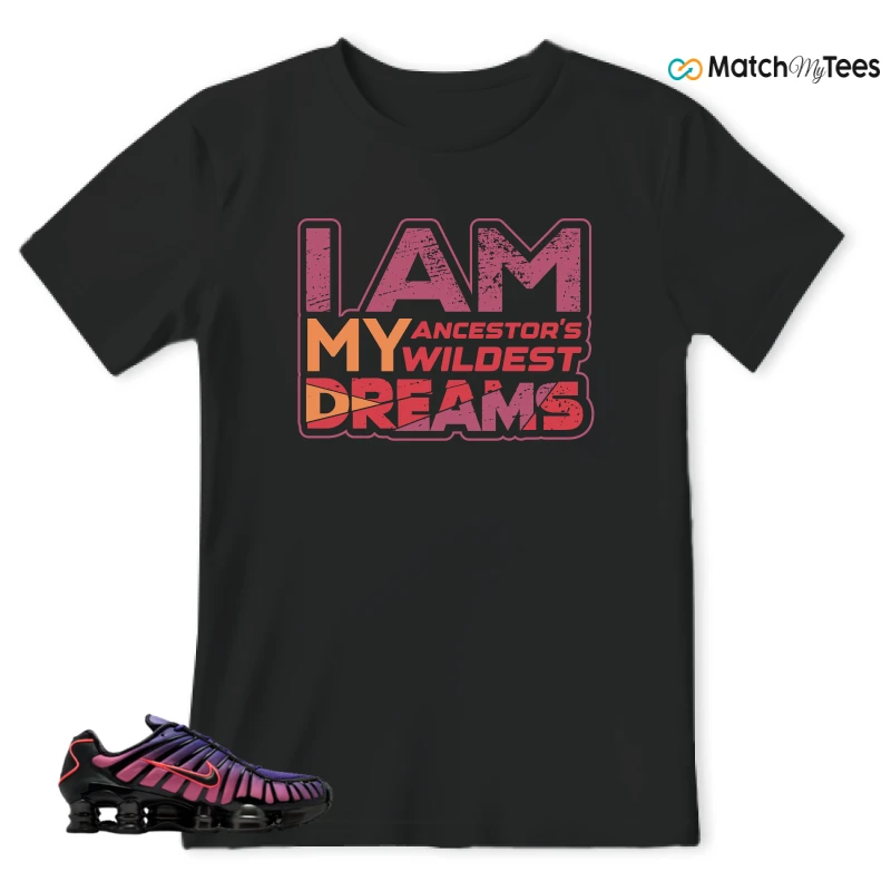 NIKE SHOX TL COURT PURPLE METALLIC BLACK SNEAKER Matching Tees t-shirt