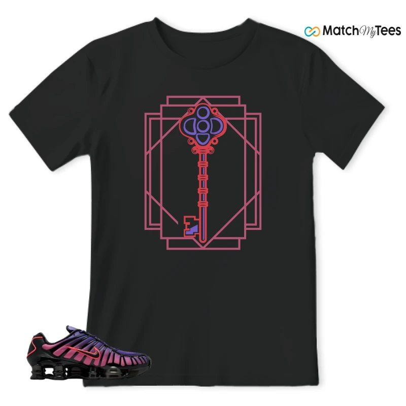 NIKE SHOX TL COURT PURPLE METALLIC BLACK SNEAKER Matching Tees t-shirt