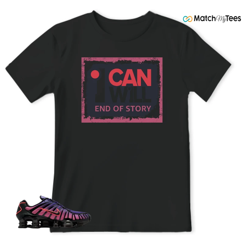 NIKE SHOX TL COURT PURPLE METALLIC BLACK SNEAKER Matching Tees t-shirt