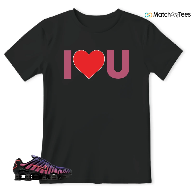 NIKE SHOX TL COURT PURPLE METALLIC BLACK SNEAKER Matching Tees t-shirt