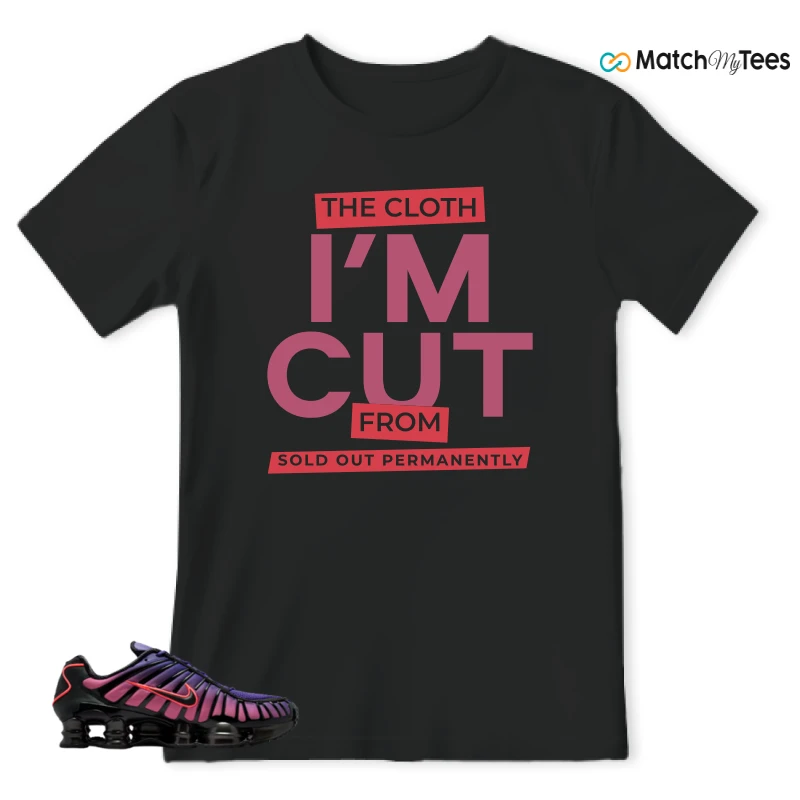 NIKE SHOX TL COURT PURPLE METALLIC BLACK SNEAKER Matching Tees t-shirt