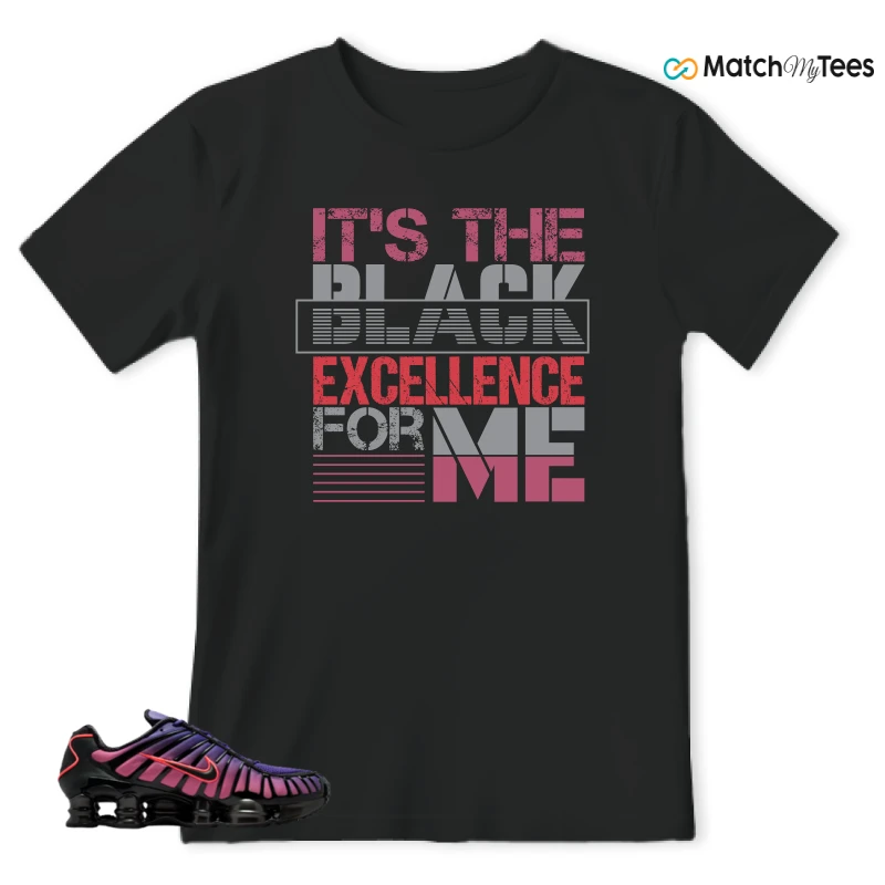 NIKE SHOX TL COURT PURPLE METALLIC BLACK SNEAKER Matching Tees t-shirt
