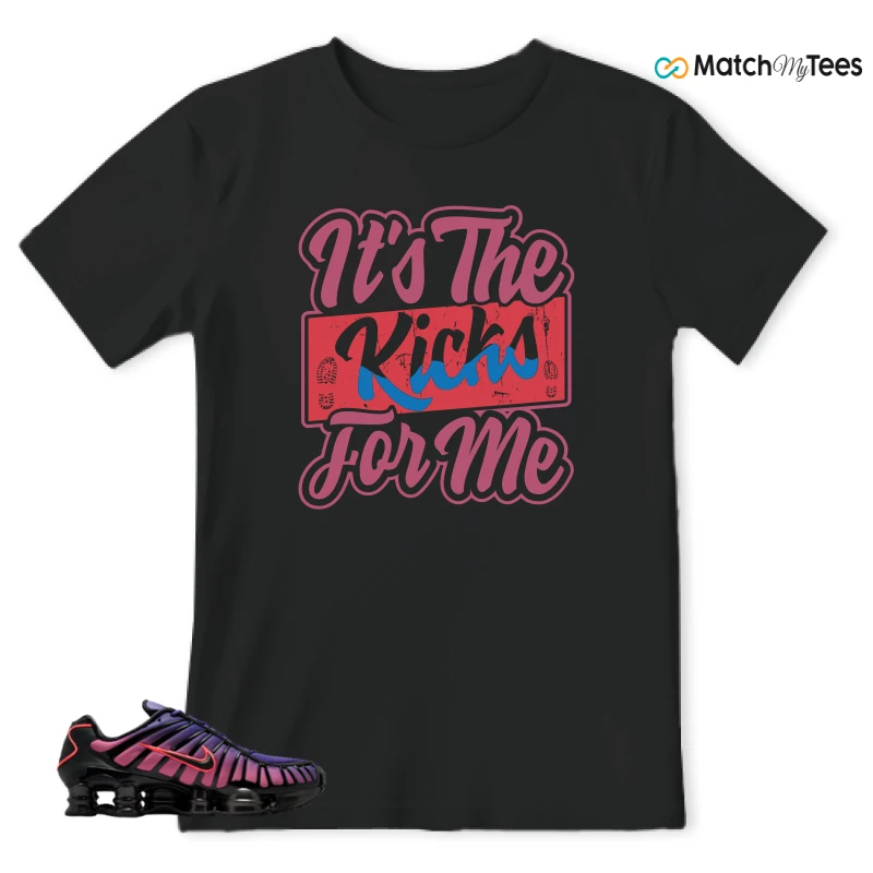 NIKE SHOX TL COURT PURPLE METALLIC BLACK SNEAKER Matching Tees t-shirt