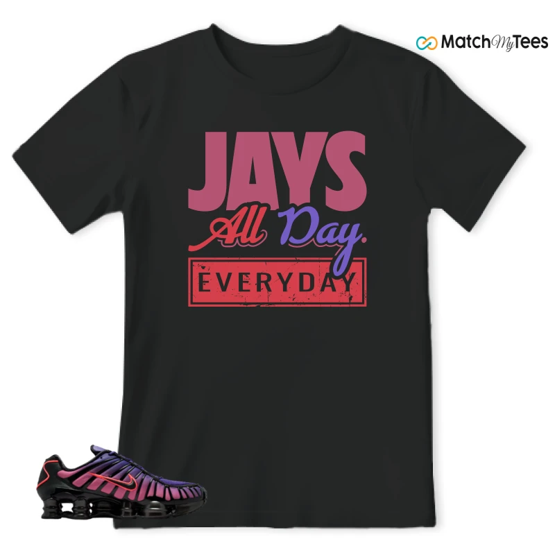 NIKE SHOX TL COURT PURPLE METALLIC BLACK SNEAKER Matching Tees t-shirt