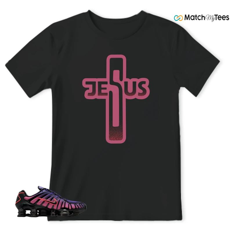 NIKE SHOX TL COURT PURPLE METALLIC BLACK SNEAKER Matching Tees t-shirt