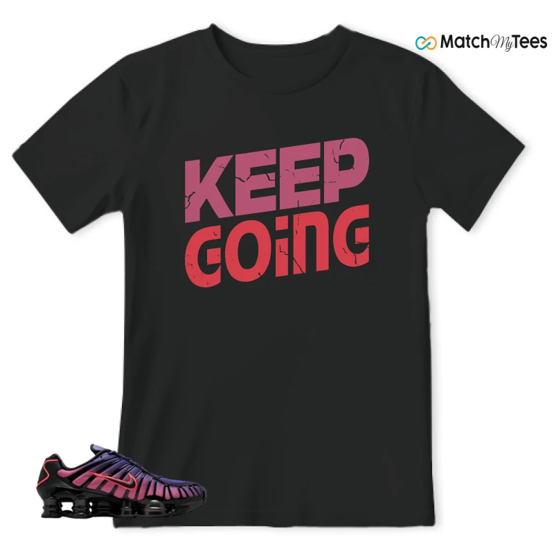 NIKE SHOX TL COURT PURPLE METALLIC BLACK SNEAKER Matching Tees t-shirt