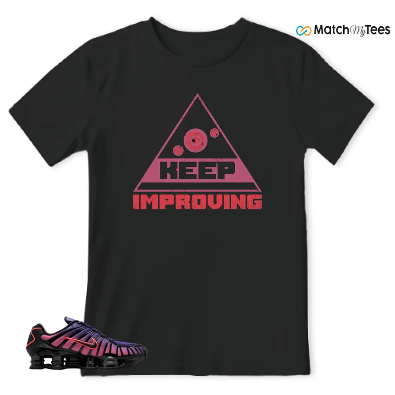 NIKE SHOX TL COURT PURPLE METALLIC BLACK SNEAKER Matching Tees t-shirt
