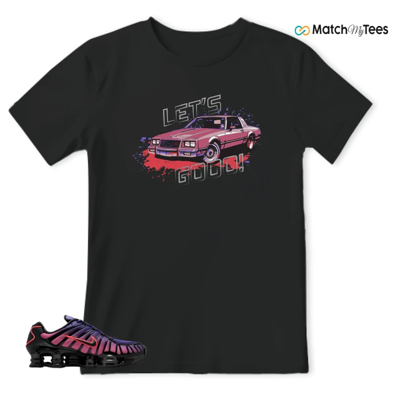 NIKE SHOX TL COURT PURPLE METALLIC BLACK SNEAKER Matching Tees t-shirt