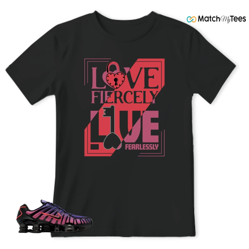 NIKE SHOX TL COURT PURPLE METALLIC BLACK SNEAKER Matching Tees t-shirt