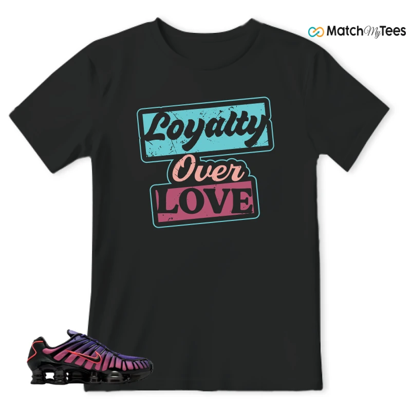 NIKE SHOX TL COURT PURPLE METALLIC BLACK SNEAKER Matching Tees t-shirt