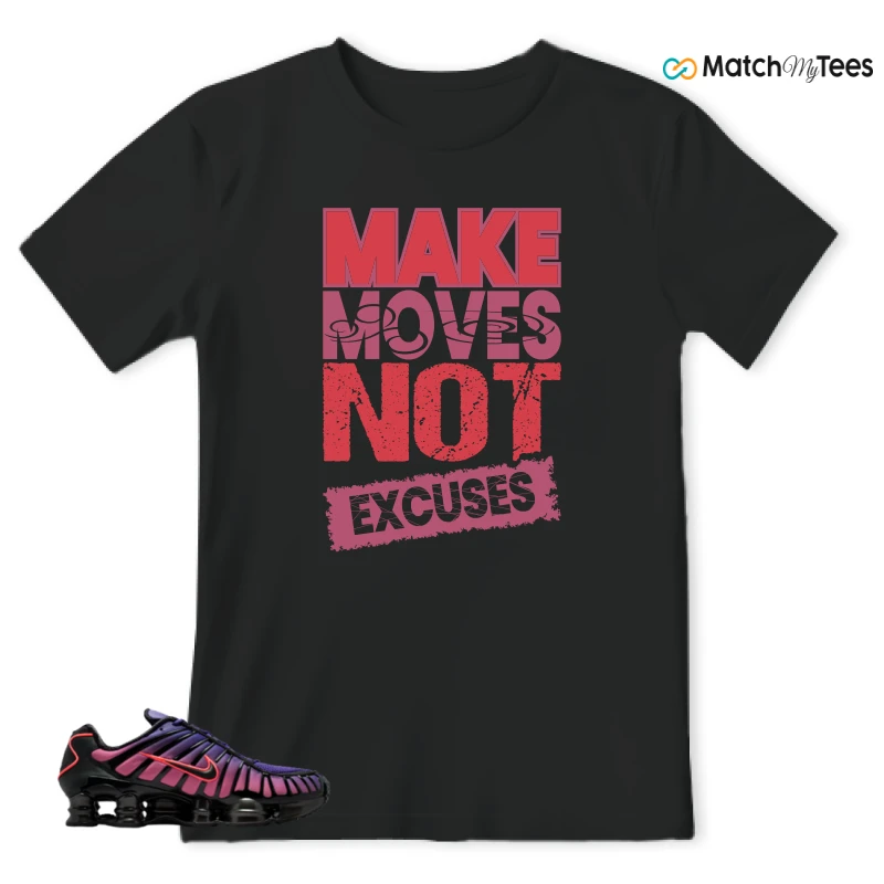 NIKE SHOX TL COURT PURPLE METALLIC BLACK SNEAKER Matching Tees t-shirt
