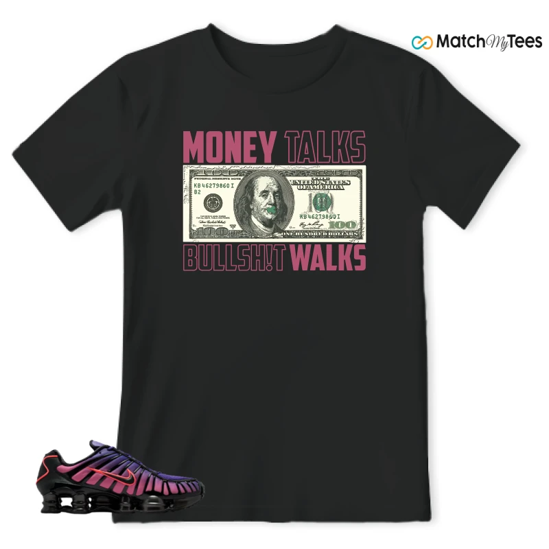 NIKE SHOX TL COURT PURPLE METALLIC BLACK SNEAKER Matching Tees t-shirt