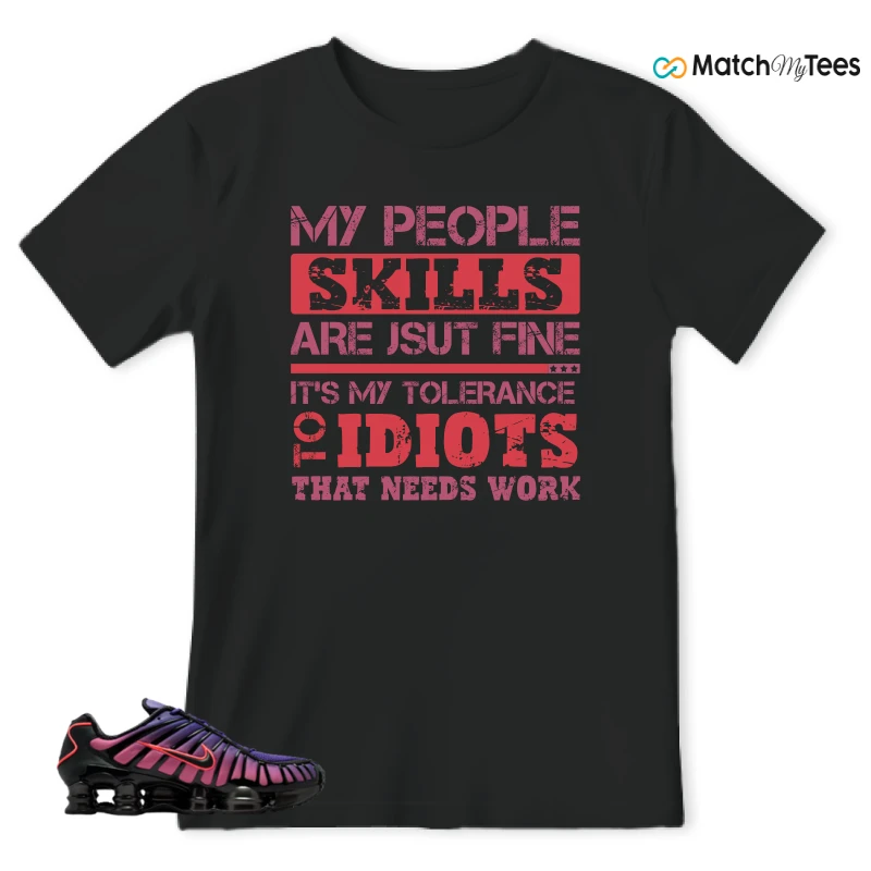 NIKE SHOX TL COURT PURPLE METALLIC BLACK SNEAKER Matching Tees t-shirt