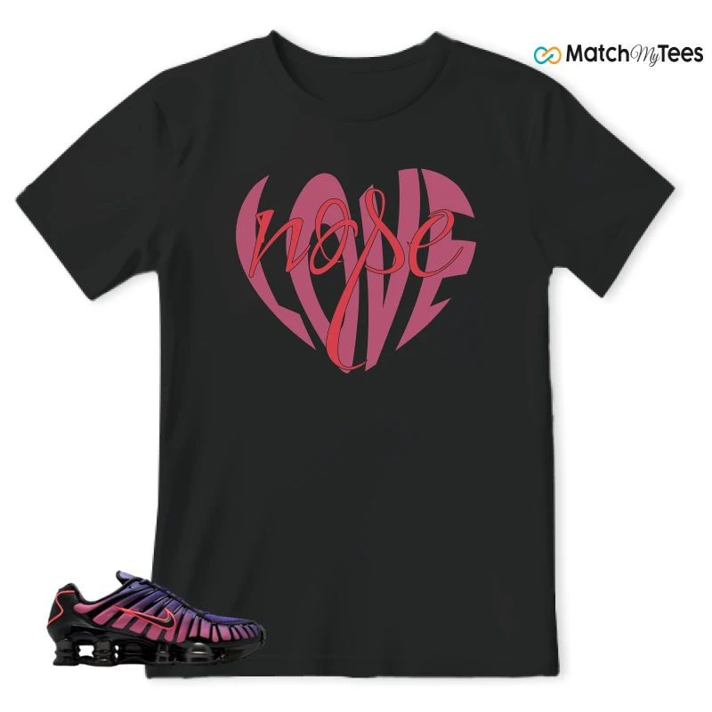 NIKE SHOX TL COURT PURPLE METALLIC BLACK SNEAKER Matching Tees t-shirt