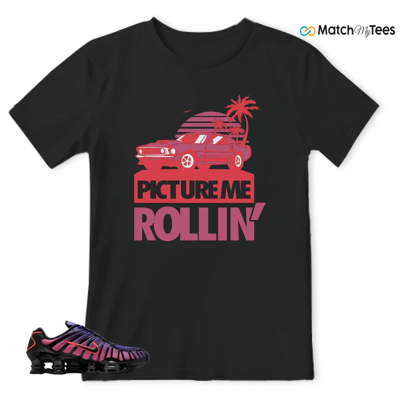 NIKE SHOX TL COURT PURPLE METALLIC BLACK SNEAKER Matching Tees t-shirt