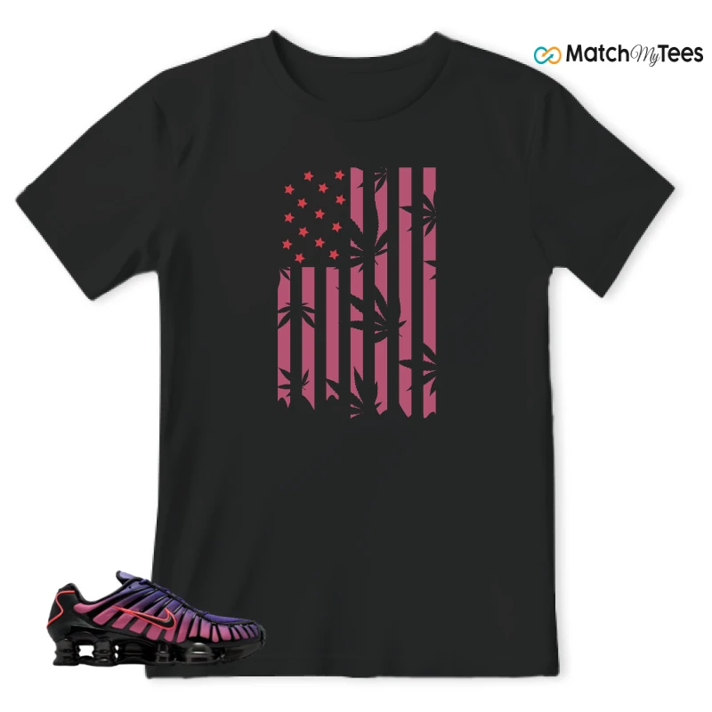 NIKE SHOX TL COURT PURPLE METALLIC BLACK SNEAKER Matching Tees t-shirt