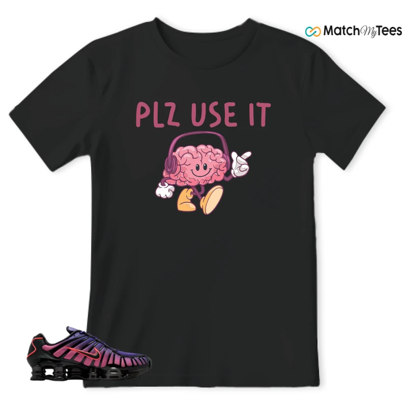 NIKE SHOX TL COURT PURPLE METALLIC BLACK SNEAKER Matching Tees t-shirt
