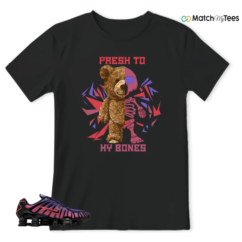NIKE SHOX TL COURT PURPLE METALLIC BLACK SNEAKER Matching Tees t-shirt