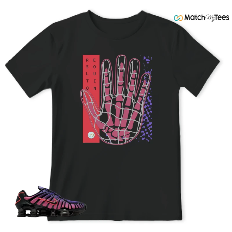 NIKE SHOX TL COURT PURPLE METALLIC BLACK SNEAKER Matching Tees t-shirt