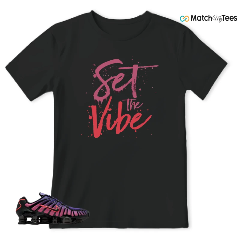 NIKE SHOX TL COURT PURPLE METALLIC BLACK SNEAKER Matching Tees t-shirt