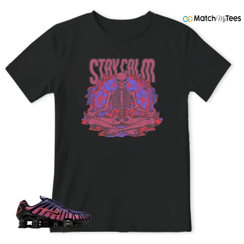 NIKE SHOX TL COURT PURPLE METALLIC BLACK SNEAKER Matching Tees t-shirt