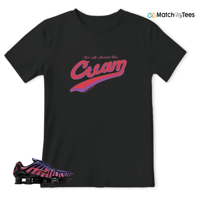 NIKE SHOX TL COURT PURPLE METALLIC BLACK SNEAKER Matching Tees t-shirt