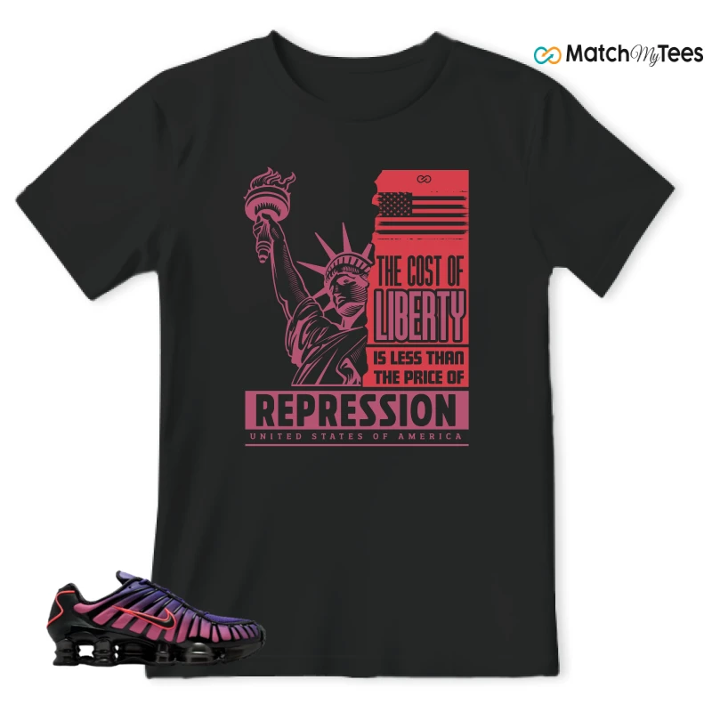 NIKE SHOX TL COURT PURPLE METALLIC BLACK SNEAKER Matching Tees t-shirt