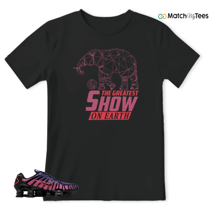 NIKE SHOX TL COURT PURPLE METALLIC BLACK SNEAKER Matching Tees t-shirt