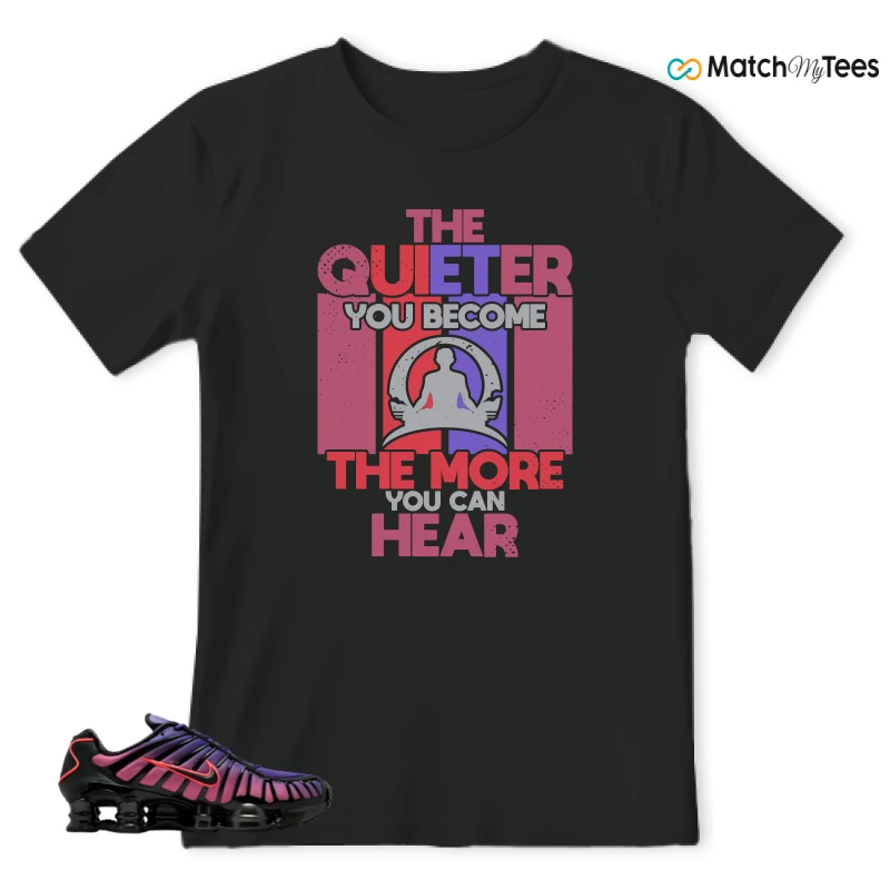 NIKE SHOX TL COURT PURPLE METALLIC BLACK SNEAKER Matching Tees t-shirt