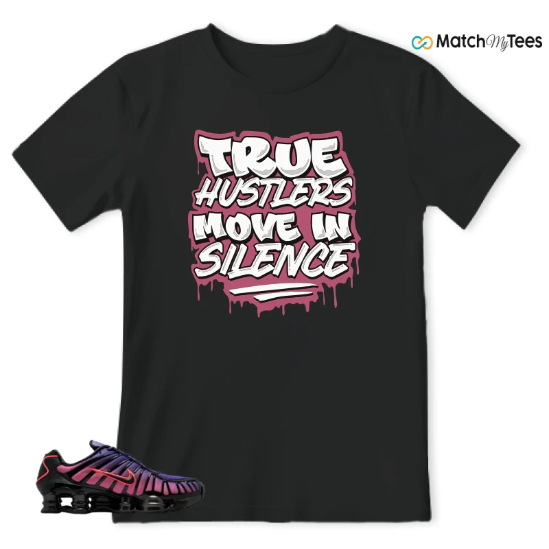 NIKE SHOX TL COURT PURPLE METALLIC BLACK SNEAKER Matching Tees t-shirt