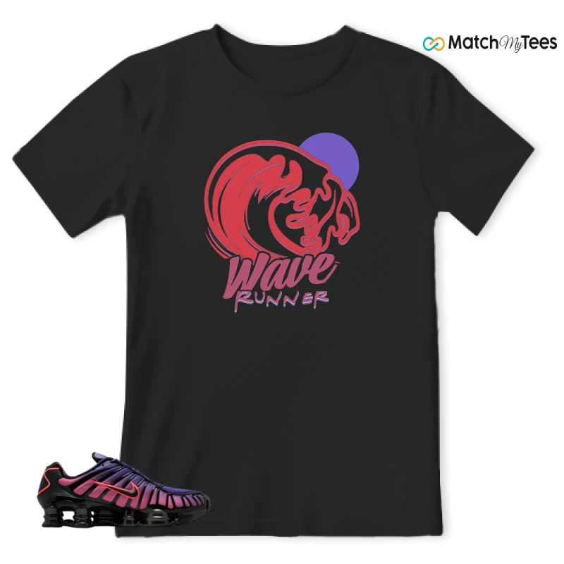 NIKE SHOX TL COURT PURPLE METALLIC BLACK SNEAKER Matching Tees t-shirt