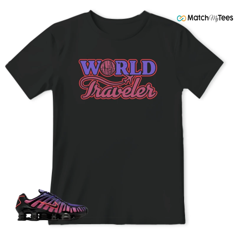 NIKE SHOX TL COURT PURPLE METALLIC BLACK SNEAKER Matching Tees t-shirt