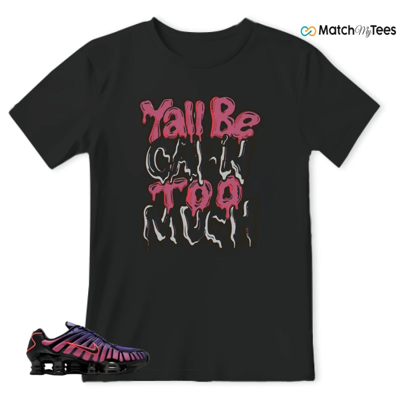 NIKE SHOX TL COURT PURPLE METALLIC BLACK SNEAKER Matching Tees t-shirt