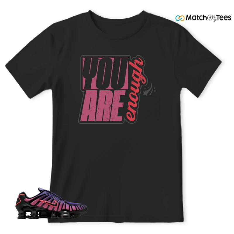 NIKE SHOX TL COURT PURPLE METALLIC BLACK SNEAKER Matching Tees t-shirt