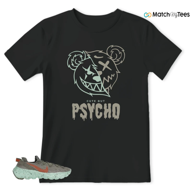 NIKE SPACE HIPPIE 04 GREEN GLOW SNEAKER/GREY/ORANGE/GREEN GLOW matching T-shirt