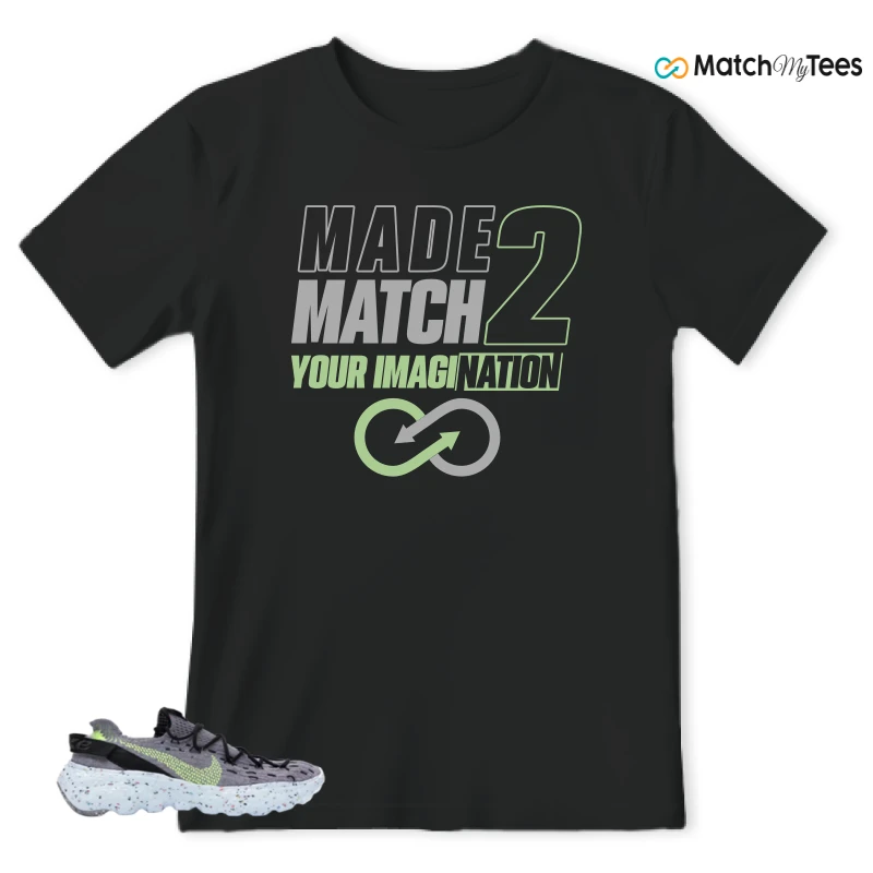 NIKE SPACE HIPPIE 04 GREY VOLT (WOMEN'S) SNEAKER Matching Tees t-shirt