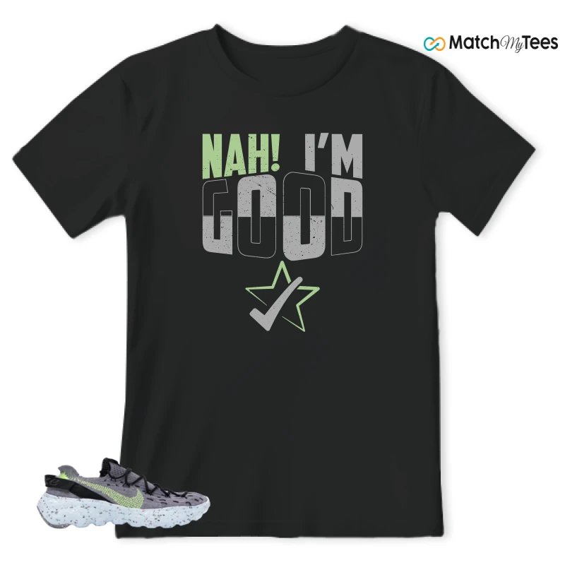 NIKE SPACE HIPPIE 04 GREY VOLT (WOMEN'S) SNEAKER Matching Tees t-shirt