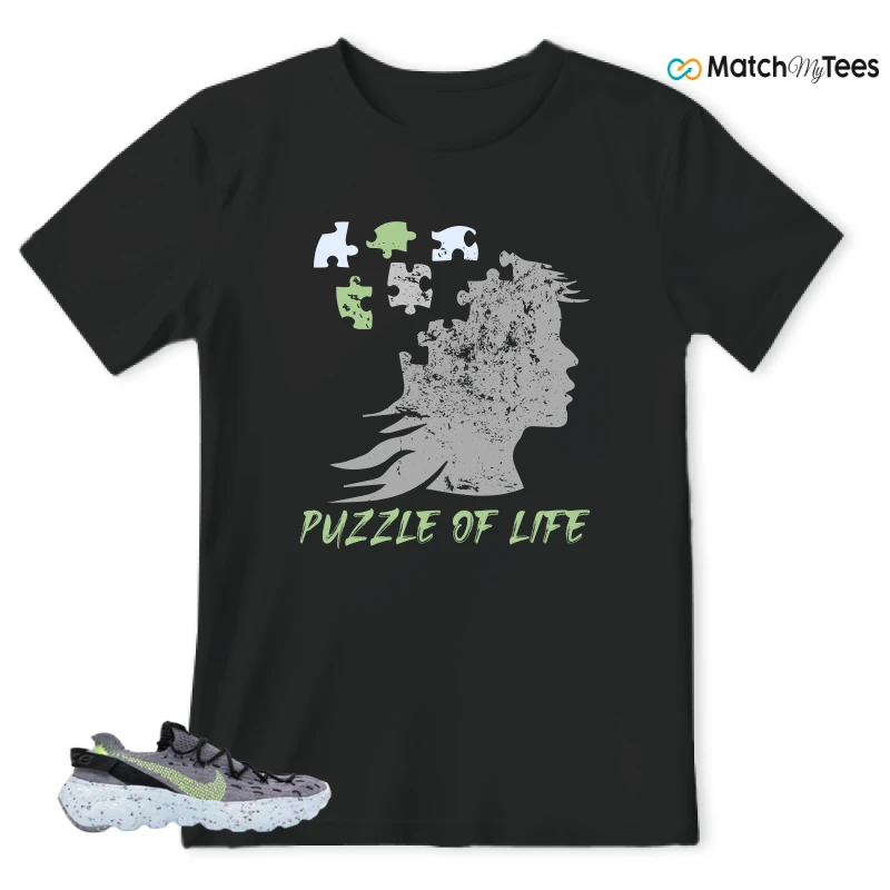NIKE SPACE HIPPIE 04 GREY VOLT (WOMEN'S) SNEAKER Matching Tees t-shirt