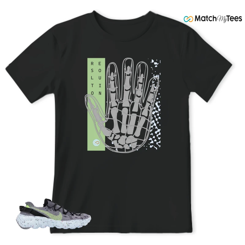 NIKE SPACE HIPPIE 04 GREY VOLT (WOMEN'S) SNEAKER Matching Tees t-shirt