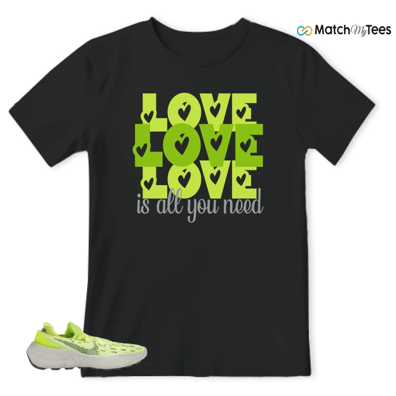 NIKE SPACE HIPPIE 04 LIGHT LEMMON TWIST SNEAKER/LIGHT LEMMON TWIST/VOLT/ELECTRIC GREEN matching T-shirt