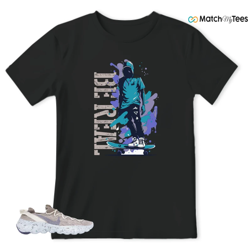 NIKE SPACE HIPPIE 04 SAIL ASTRONOMY BLUE SNEAKER Matching Tees t-shirt