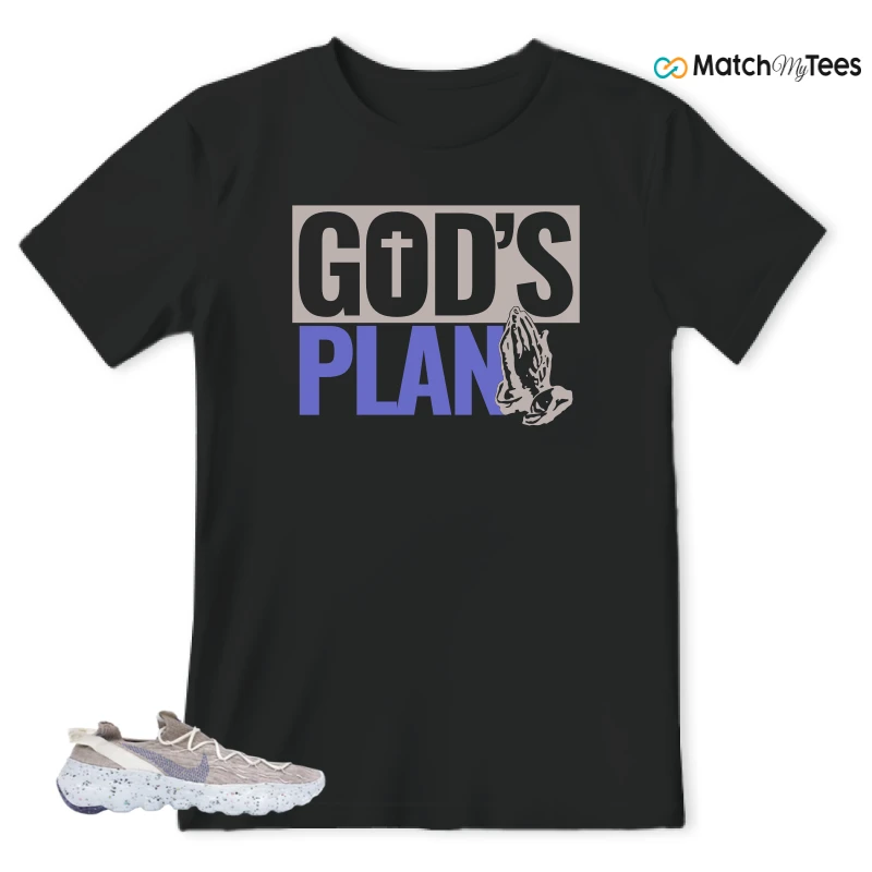 God's Plan Black matching T-shirt T-shirt