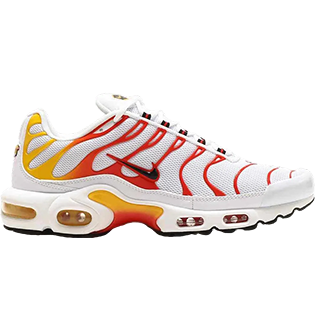 NIKE AIR MAX PLUS SUNBURN SNEAKER WHITE/BLACK-RED