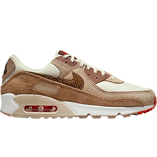 NIKE AIR MAX 90 TOGGLE SE PS MUSHROOM SNEAKER SESAME/BRIGHT CRIMSON