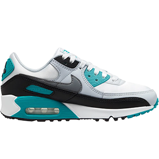NIKE AIR MAX 90 WHITE BLACK TEAL SNEAKER WHITE/BLACK-TEAL