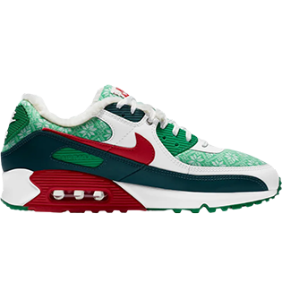 NIKE AIR MAX 90 LEATHER PS WHITE STADIUM GREEN SNEAKER WHITE/PURE PLATINUM