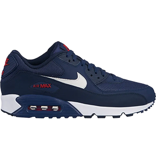 NIKE AIR MAX 90 LTR WHITE MIDNIGHT NAVY SNEAKER MIDNIGHT NAVY/BLUE GREY