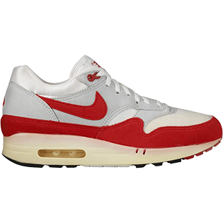 NIKE AIR MAX 1 '86 ORIGINAL 'BIG BUBBLE' SNEAKER WHITE/UNIVERSITY RED